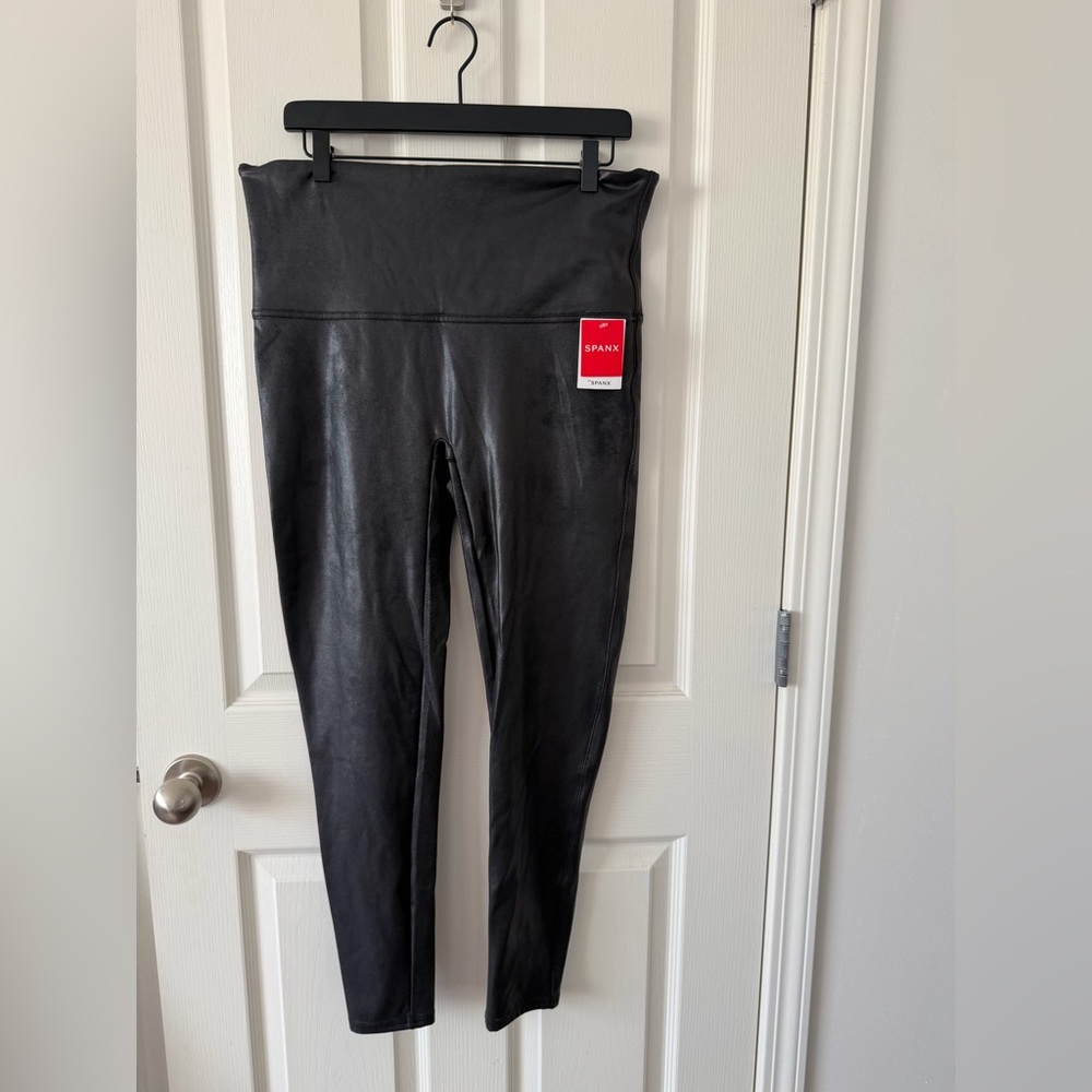 SPANX Shiny Black Leggings